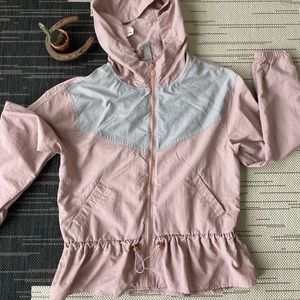 Flared Rose Colored Windbreaker